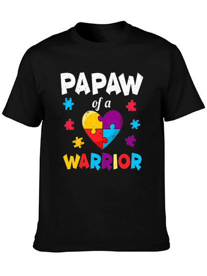 Papaw of a Warrior Autism Awareness T-Shirt