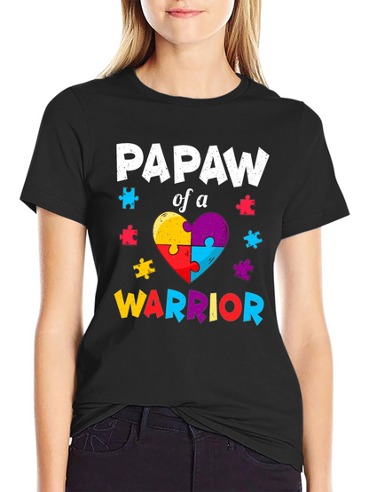 Papaw of a Warrior Autism Awareness T-Shirt