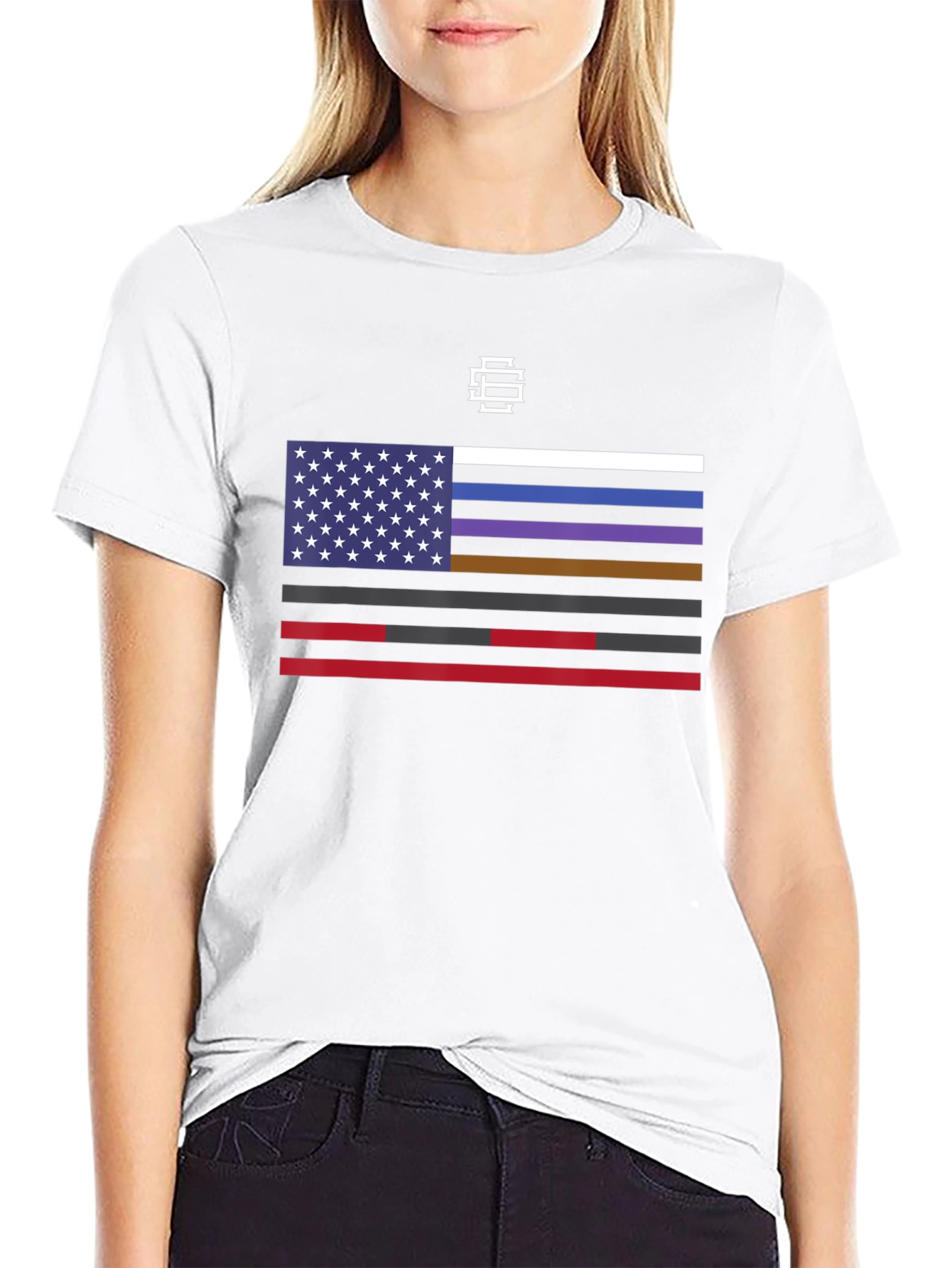 American Jiu Jitsu Flag T-Shirt - BJJ Pride