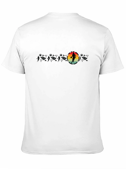 Retro Basketball Player Black T-Shirt