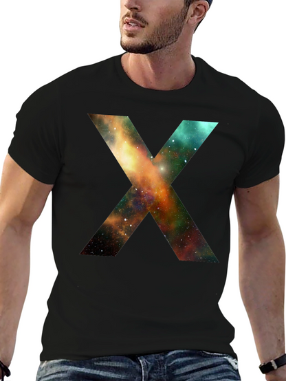 Galaxy X T-Shirt - Black Cotton Blend Tee