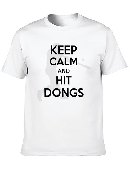Keep Calm and Hit Dongs Black T-Shirt