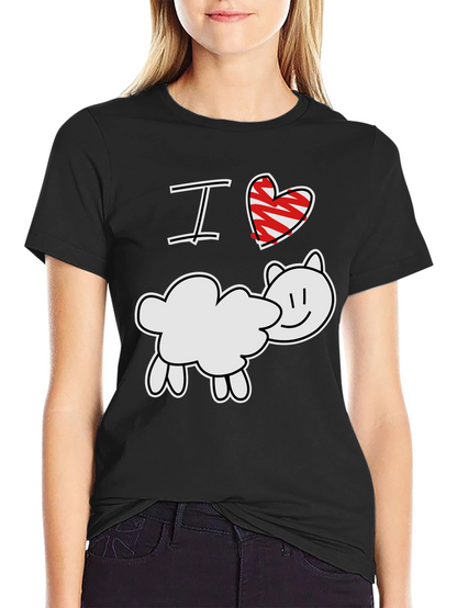I Love Sheep T-Shirt - Cute Farm Animal Tee