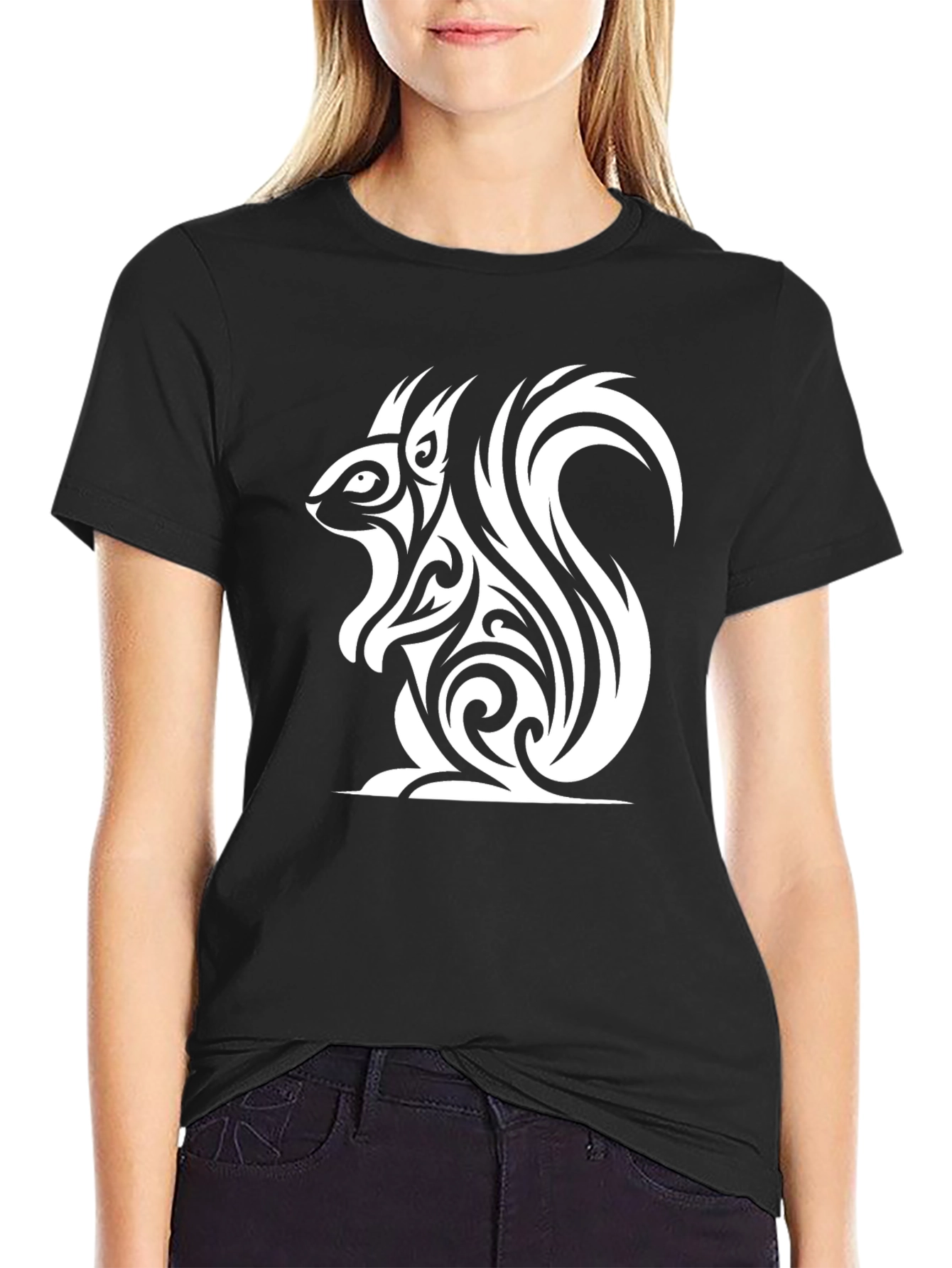 Tribal Squirrel Graphic T-Shirt - Unique Design