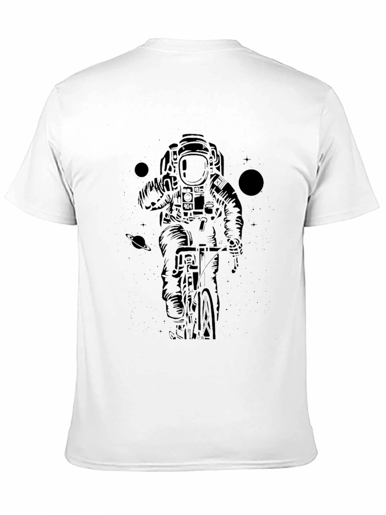 Astronaut Biker Graphic Tee - Space Adventure Shirt