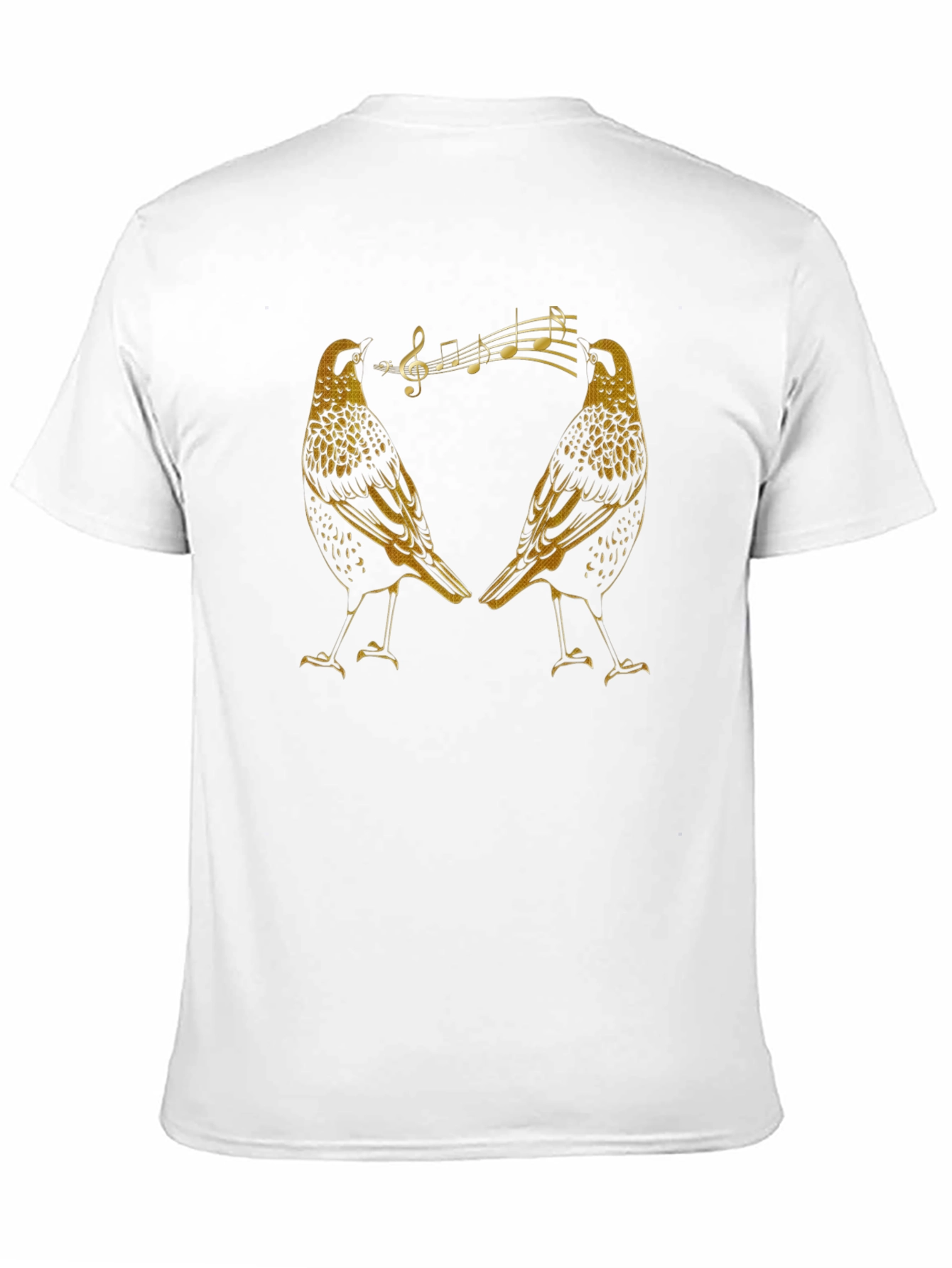 Singing Starlings Graphic Tee - Black Cotton T-Shirt