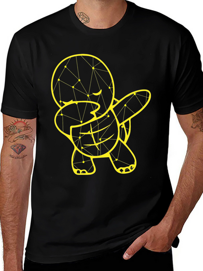 Geometric Turtle Dab T-Shirt - Modern Graphic Tee