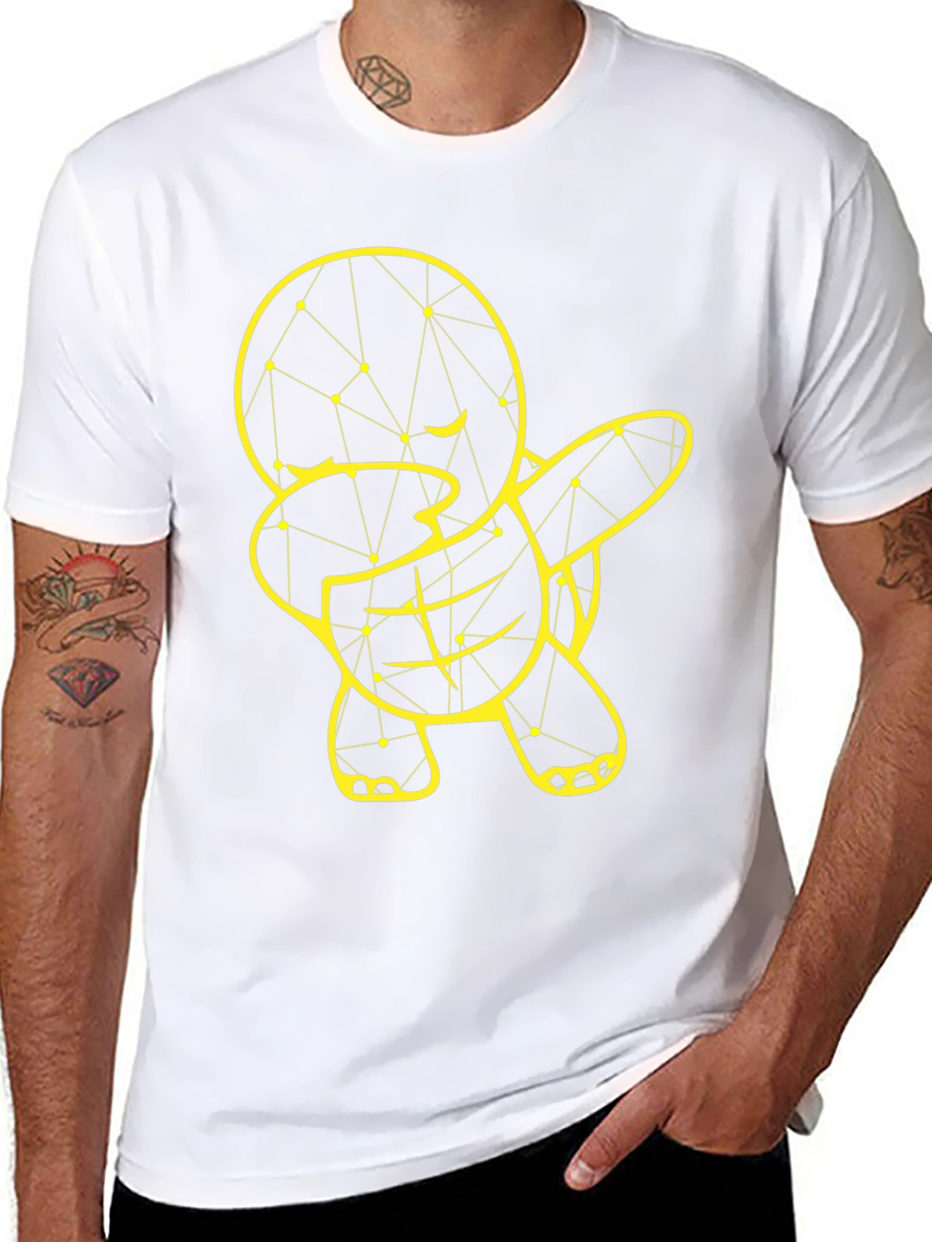 Geometric Turtle Dab T-Shirt - Modern Graphic Tee
