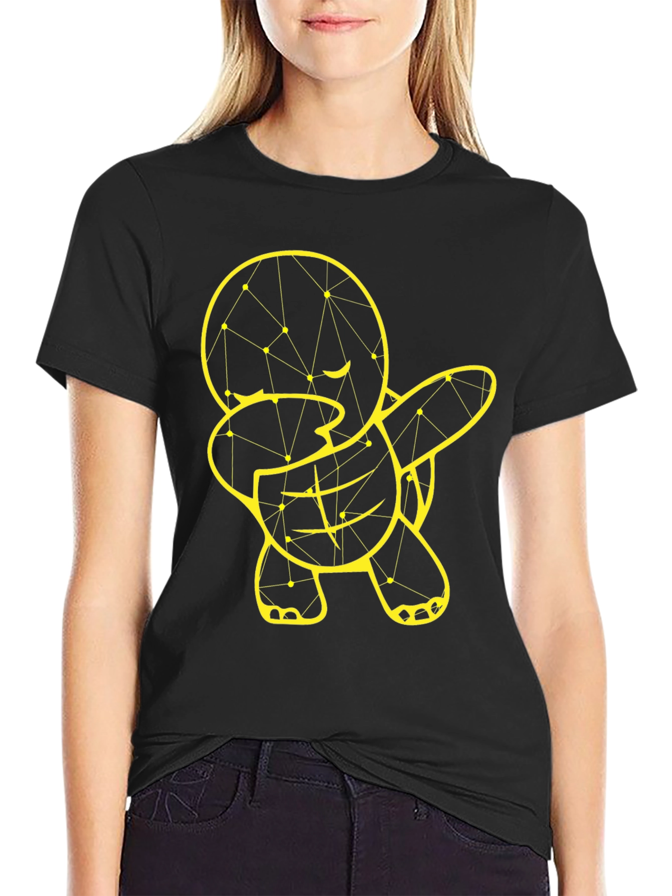 Geometric Turtle Dab T-Shirt - Modern Graphic Tee