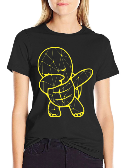 Geometric Turtle Dab T-Shirt - Modern Graphic Tee