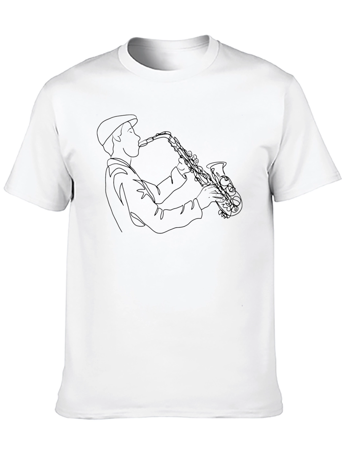 Saxophone Player Graphic Tee - Black T-Shirt
