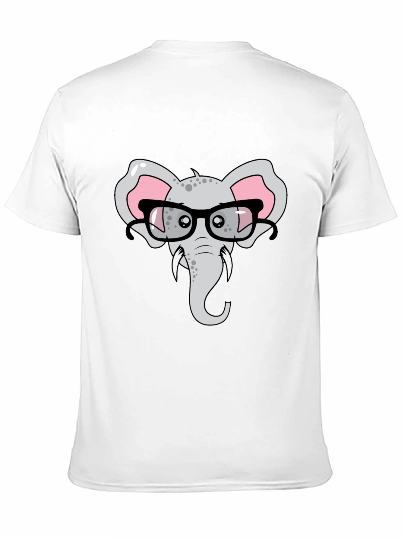 Elephant with Glasses Graphic T-Shirt