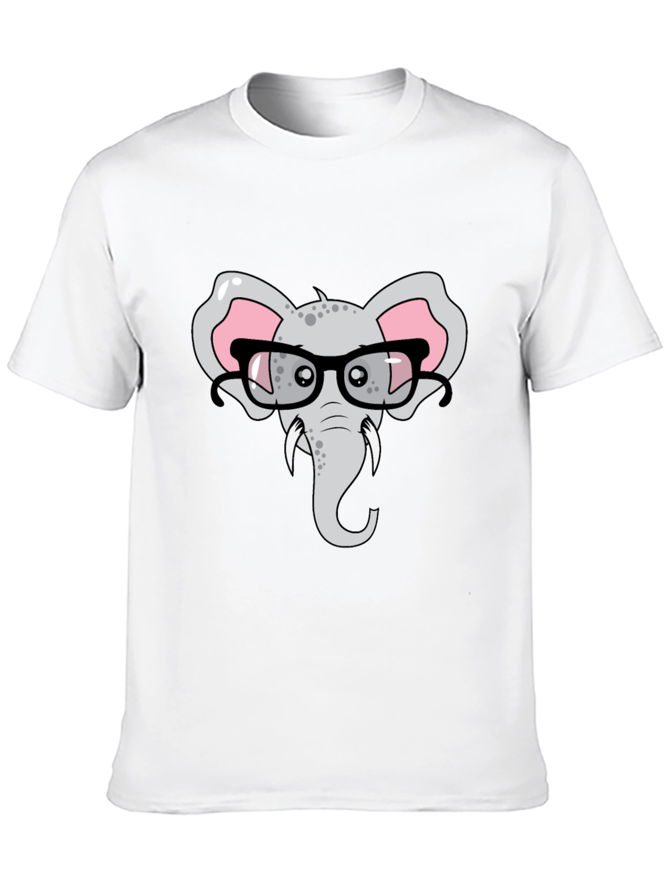 Elephant with Glasses Graphic T-Shirt
