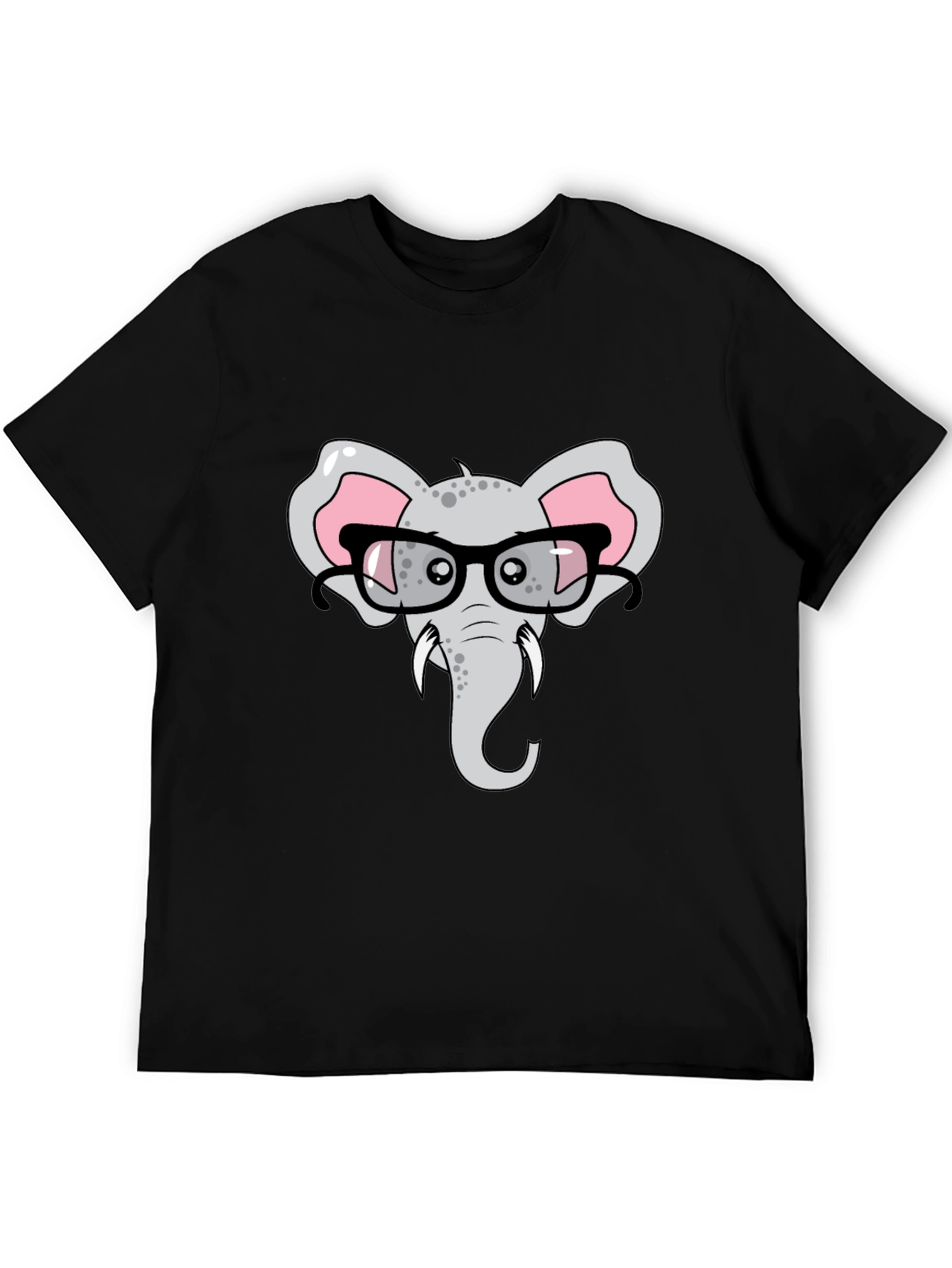 Elephant with Glasses Graphic T-Shirt