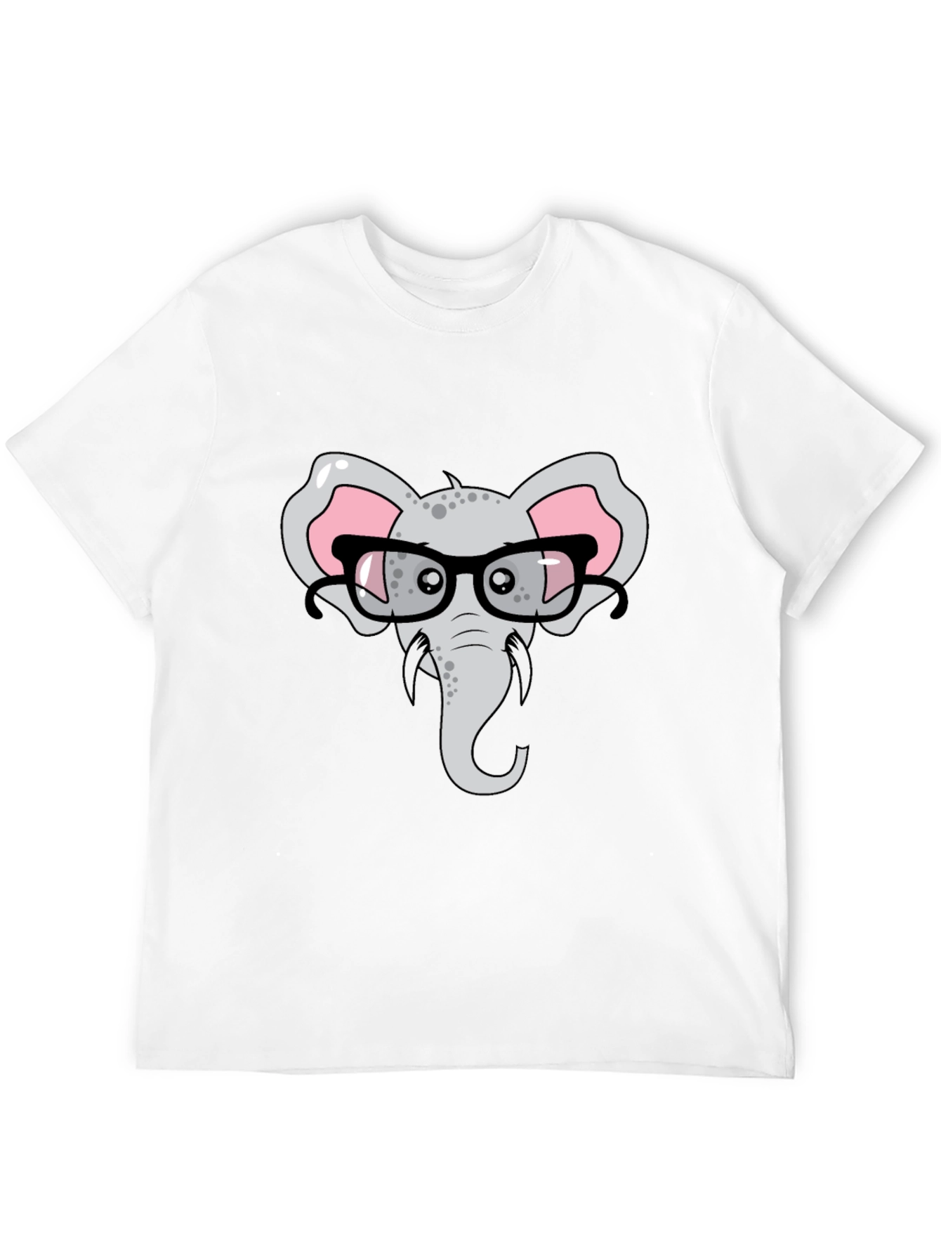Elephant with Glasses Graphic T-Shirt