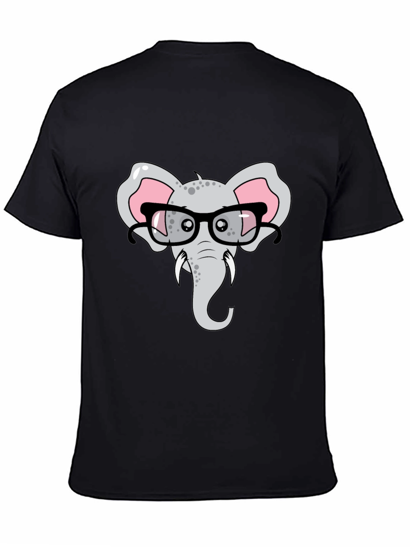 Elephant with Glasses Graphic T-Shirt