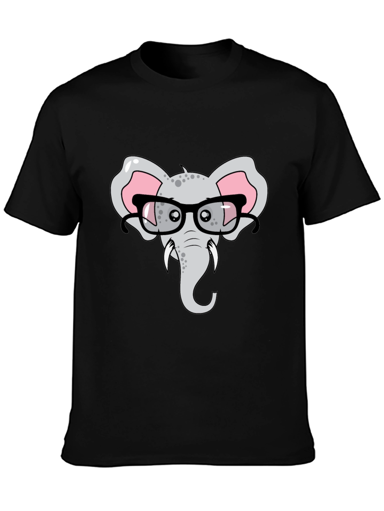 Elephant with Glasses Graphic T-Shirt