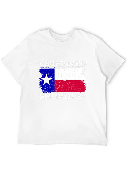 I Survived Snovid 21 Texas Flag T-Shirt