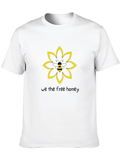 Honey Bee Flower Graphic T-Shirt