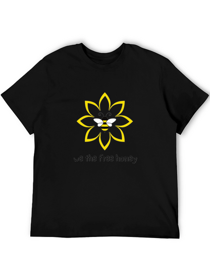 Honey Bee Flower Graphic T-Shirt