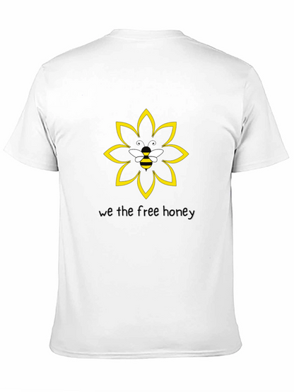 Honey Bee Flower Graphic T-Shirt