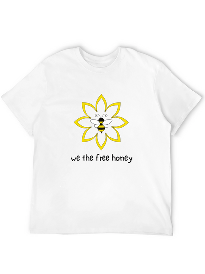 Honey Bee Flower Graphic T-Shirt