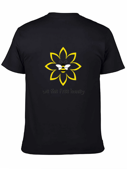 Honey Bee Flower Graphic T-Shirt