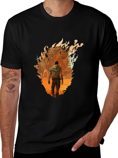 Apocalyptic Survivor Graphic Tee - Black