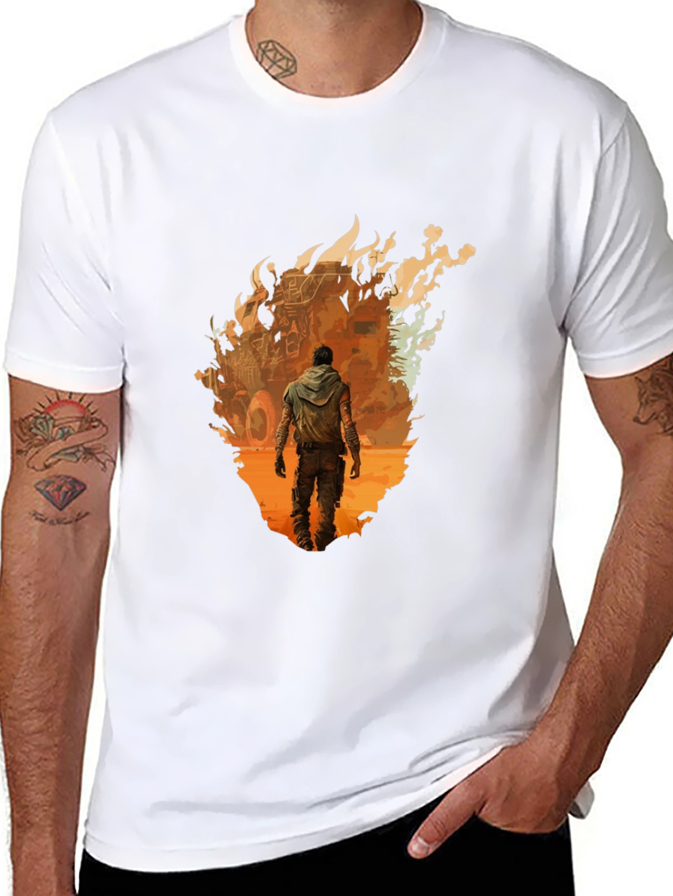 Apocalyptic Survivor Graphic Tee - Black