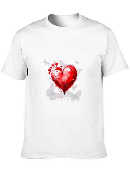 Heart & Butterflies Black T-Shirt