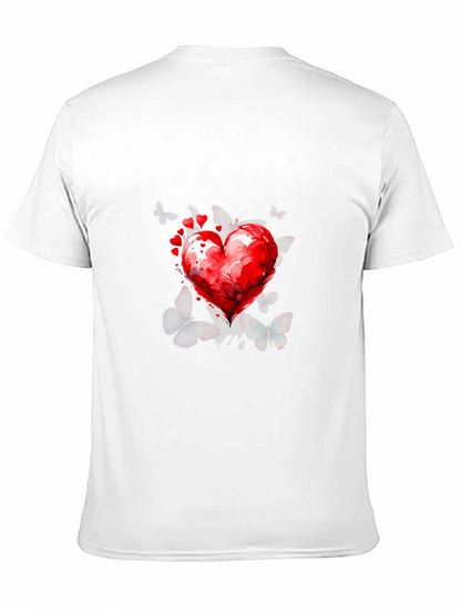 Heart & Butterflies Black T-Shirt