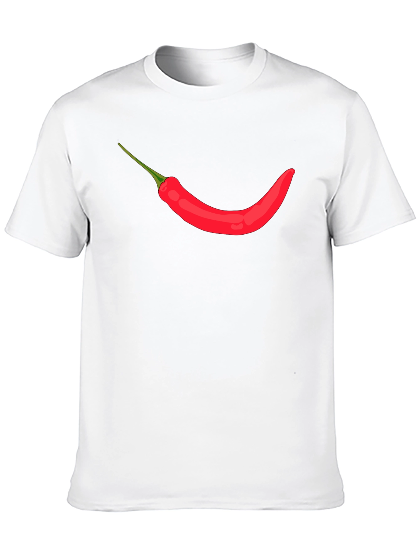 Mens Black T-shirt with Chili Pepper Design