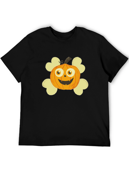 Pumpkin Skull Graphic T-Shirt