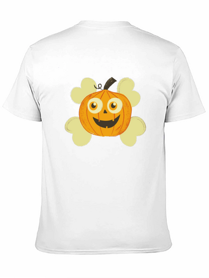 Pumpkin Skull Graphic T-Shirt