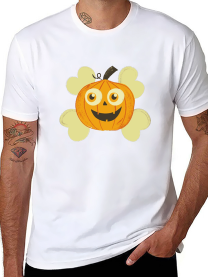 Pumpkin Skull Graphic T-Shirt