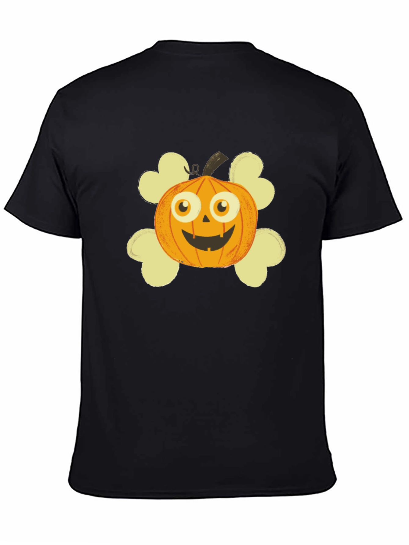 Pumpkin Skull Graphic T-Shirt