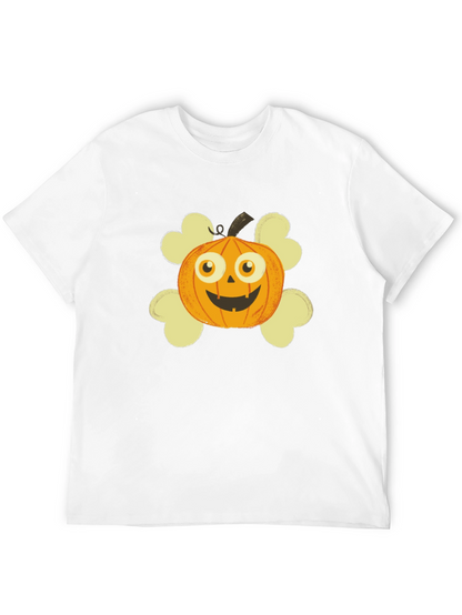 Pumpkin Skull Graphic T-Shirt
