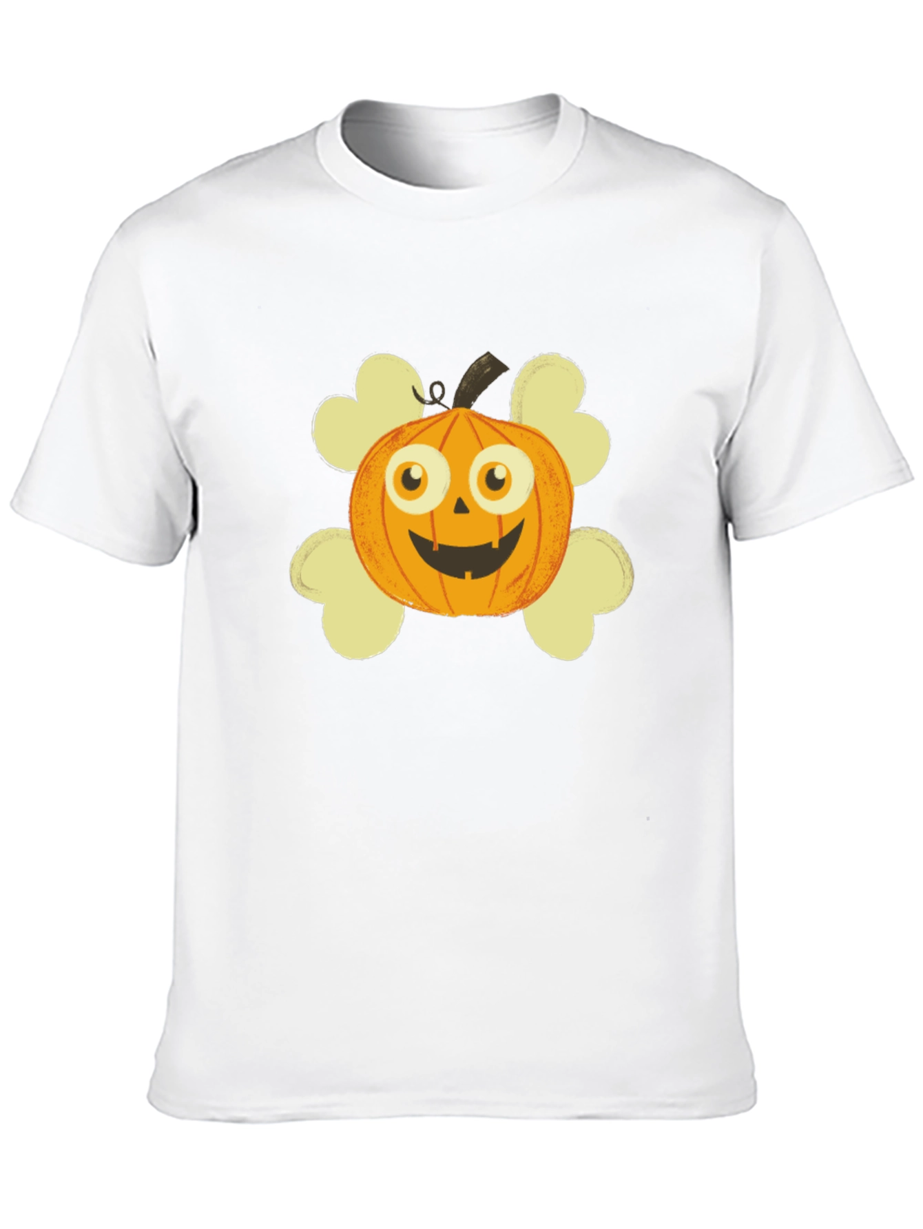 Pumpkin Skull Graphic T-Shirt