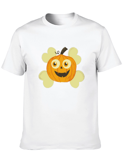 Pumpkin Skull Graphic T-Shirt
