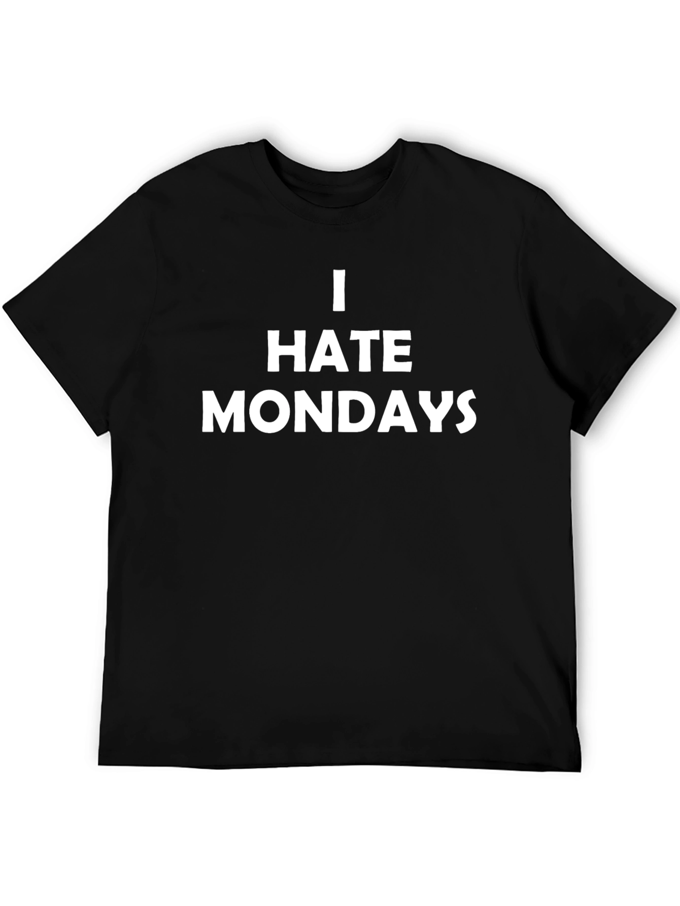 I Hate Mondays Graphic Tee - Black Cotton T-Shirt