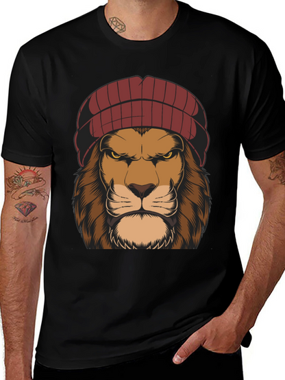 Lion Beanie Graphic Tee