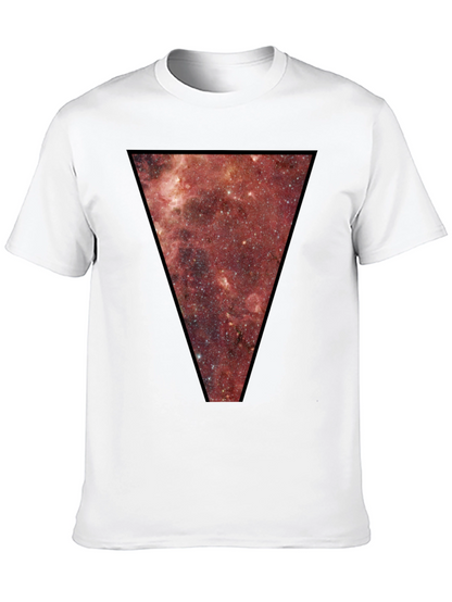 Nebula Triangle Graphic Tee - Black Cotton Blend