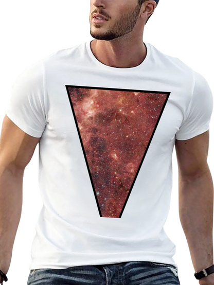 Nebula Triangle Graphic Tee - Black Cotton Blend