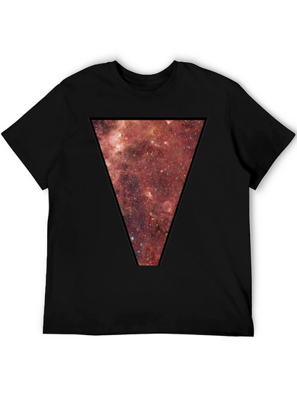 Nebula Triangle Graphic Tee - Black Cotton Blend