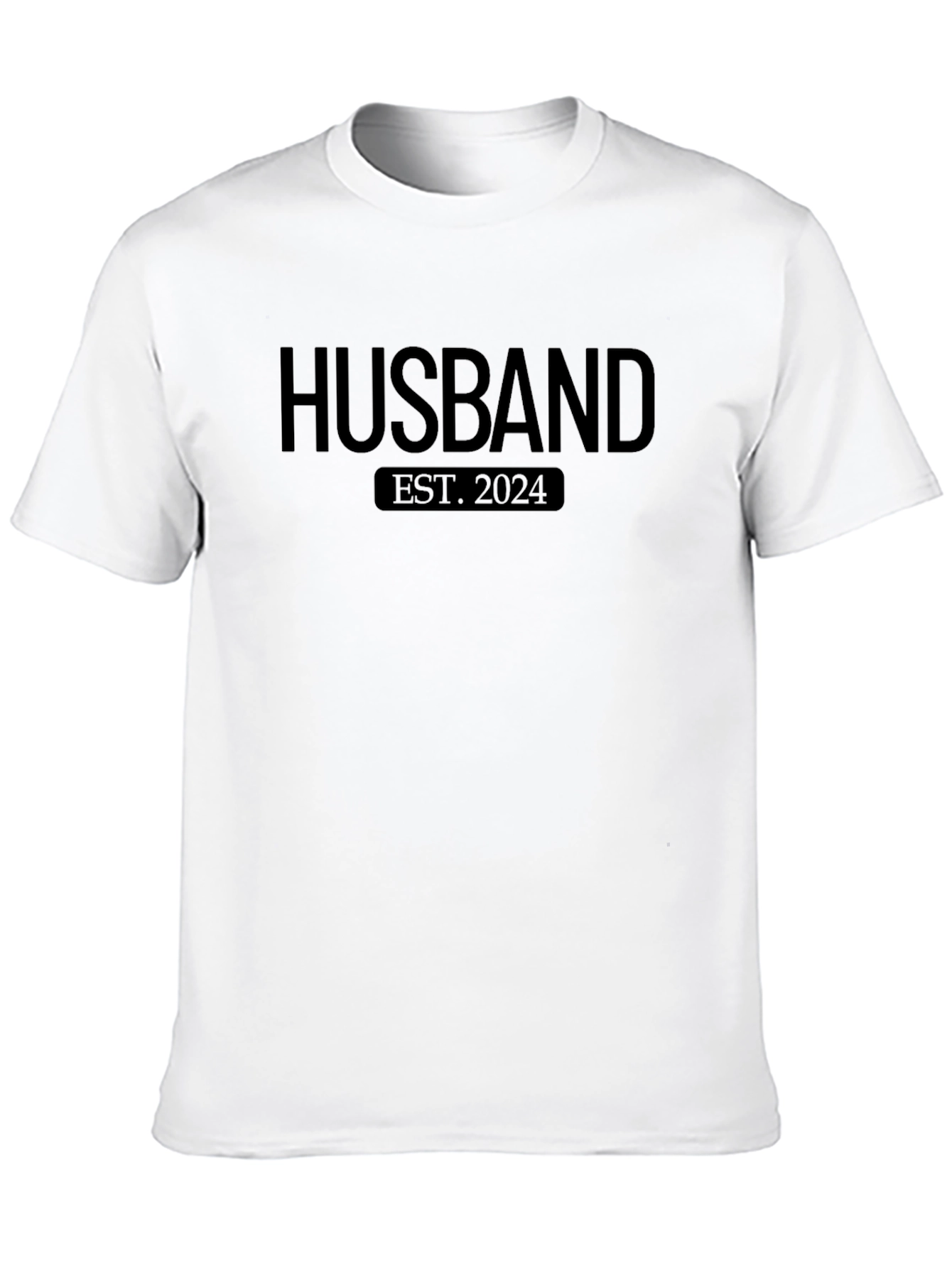 Husband Est. 2024 Black Graphic T-Shirt
