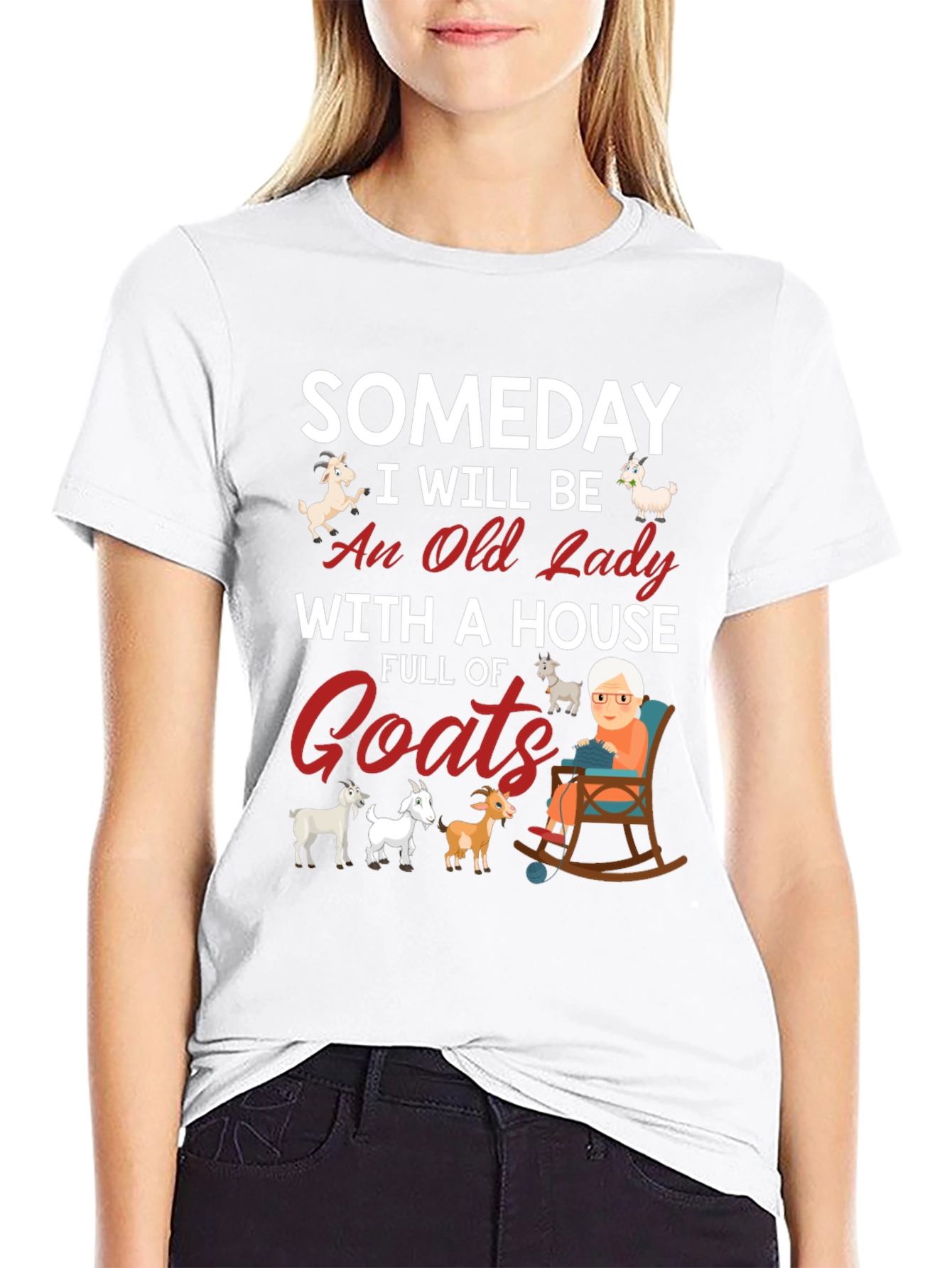 Someday Old Lady Goats T-Shirt
