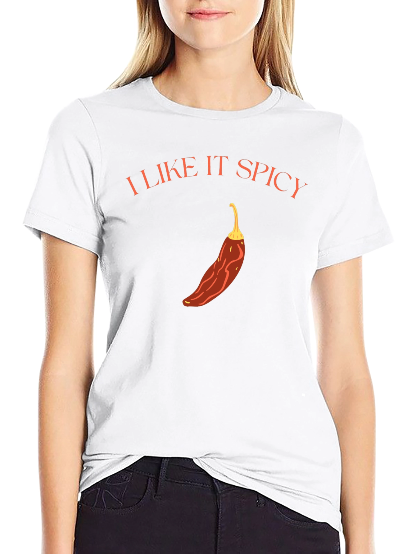 I Like It Spicy Graphic T-Shirt - Black