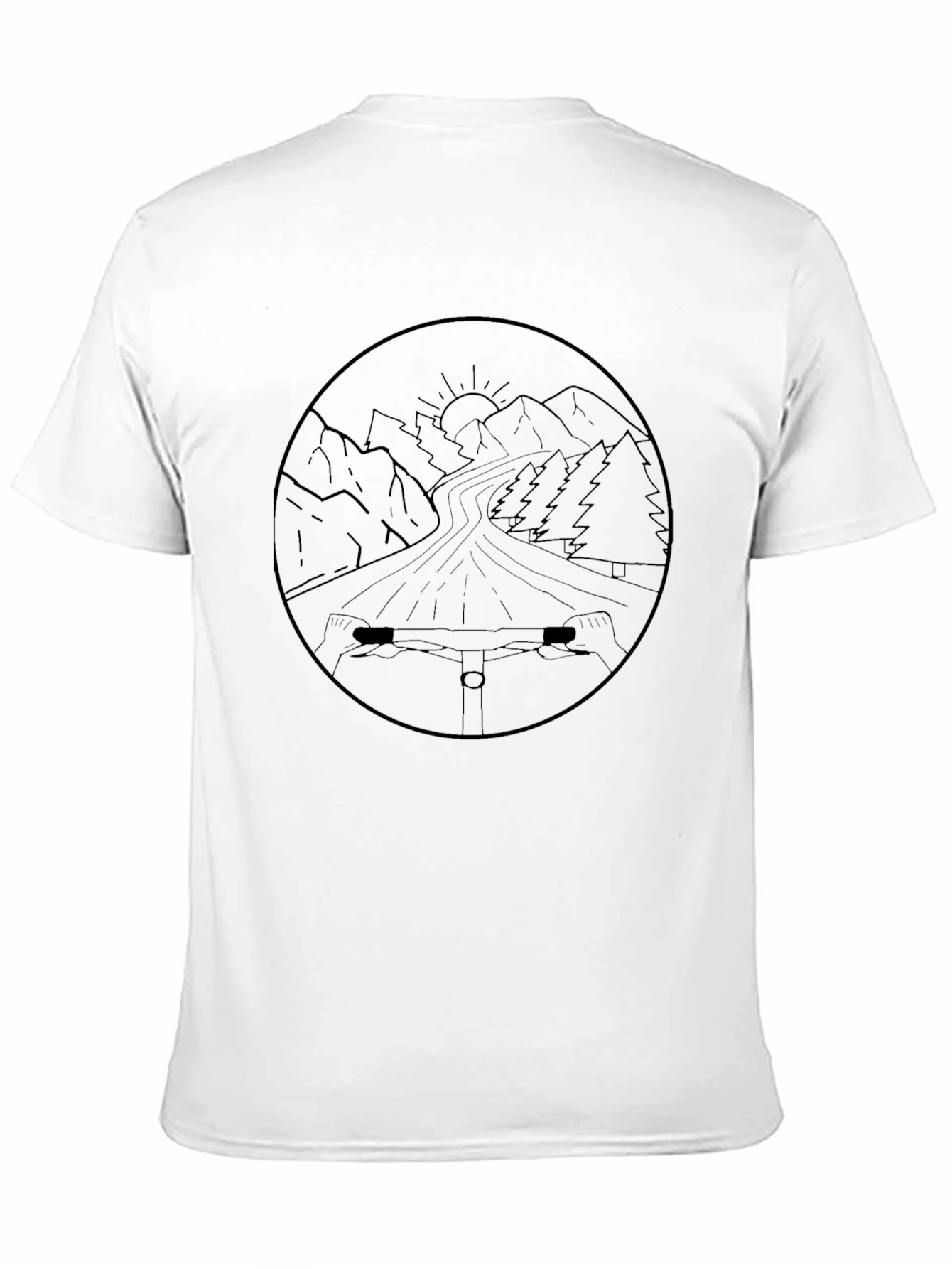 Natures Path Graphic Tee - Black Cotton Blend Shirt