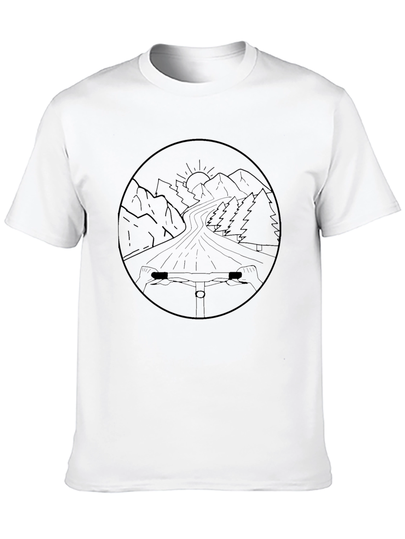 Natures Path Graphic Tee - Black Cotton Blend Shirt