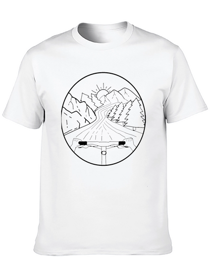 Natures Path Graphic Tee - Black Cotton Blend Shirt